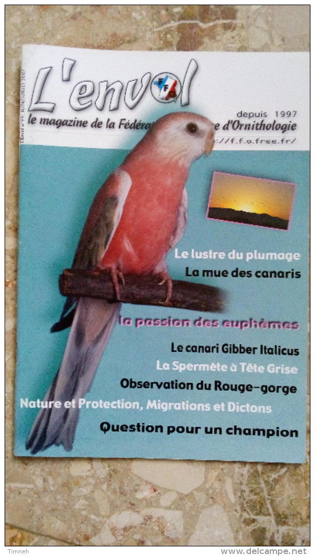 N°99 JUIN JUILLET 2007 - L' Envol Magazine De La Fédération Française D' ORNITHOLOGIE - OISEAUX - Animales