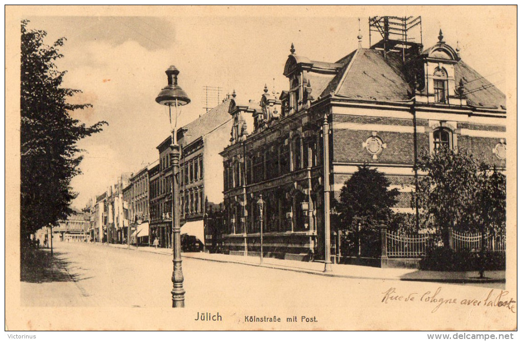 JÜLICH  -  KÖLNSTRASSE MIT POST  -  Mars 1919 - Juelich