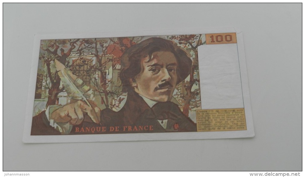 100 Francs   - 1984 - G86   -  594488 - 100 F 1978-1995 ''Delacroix''