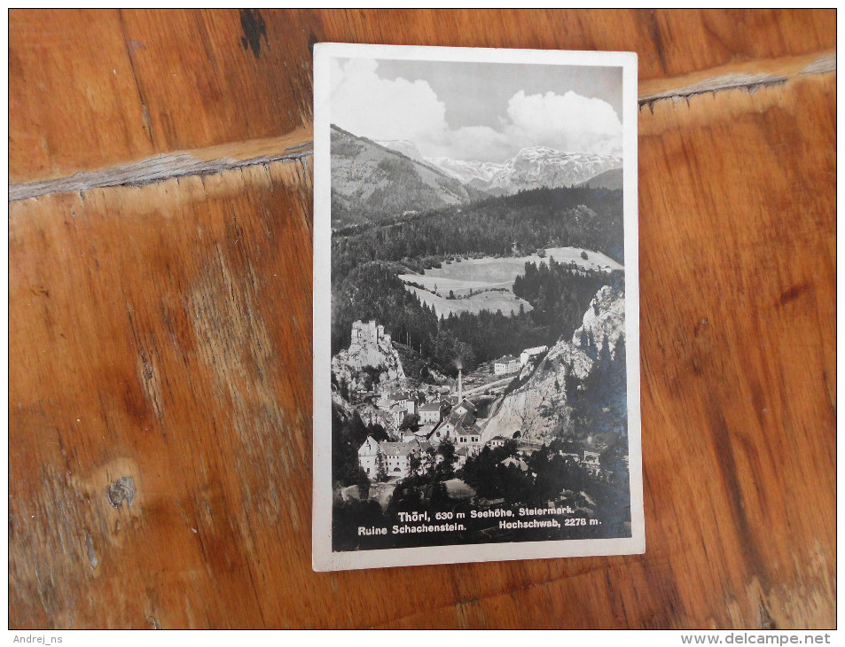 Thorl Seehohe  Steiermark Ruine Schachenstein  1939 - Thörl Bei Aflenz