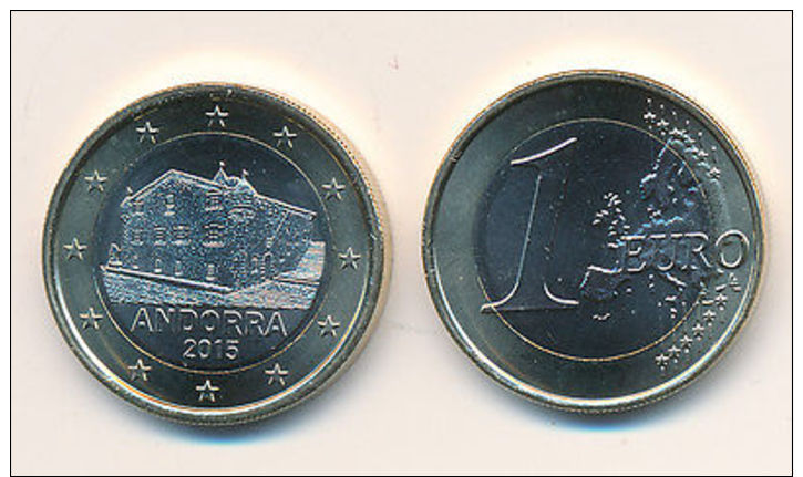 Andorra 2015 - ORIGINAL Amtliche 1 Euro Kursmünze - Stempelglanz Aus KMS - Vatican