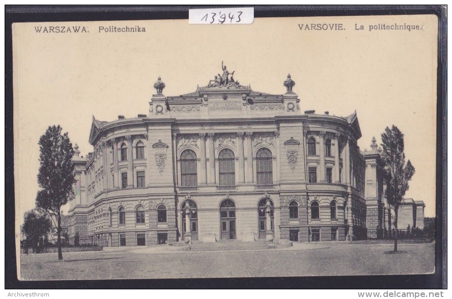 Warszawa - Politechnika - Ca 1912 (13´943) - Pologne