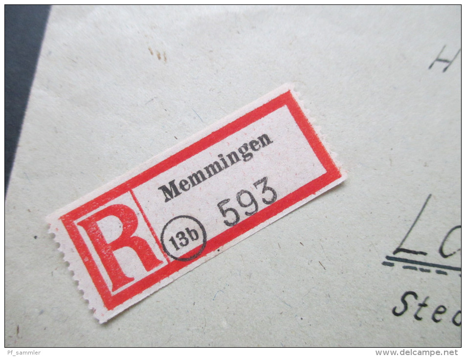 Alliierte Besetzung Barfrankierung / Notmaßnahme Zweikreisstempel C1h Memmingen Bezahlt. Violetter Stempel - Andere & Zonder Classificatie