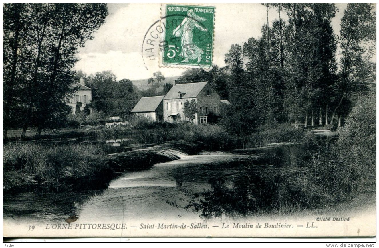 N°427 F -cpa Saint Martin De Sallen -le Moulin Du Bouvinier- - Watermolens
