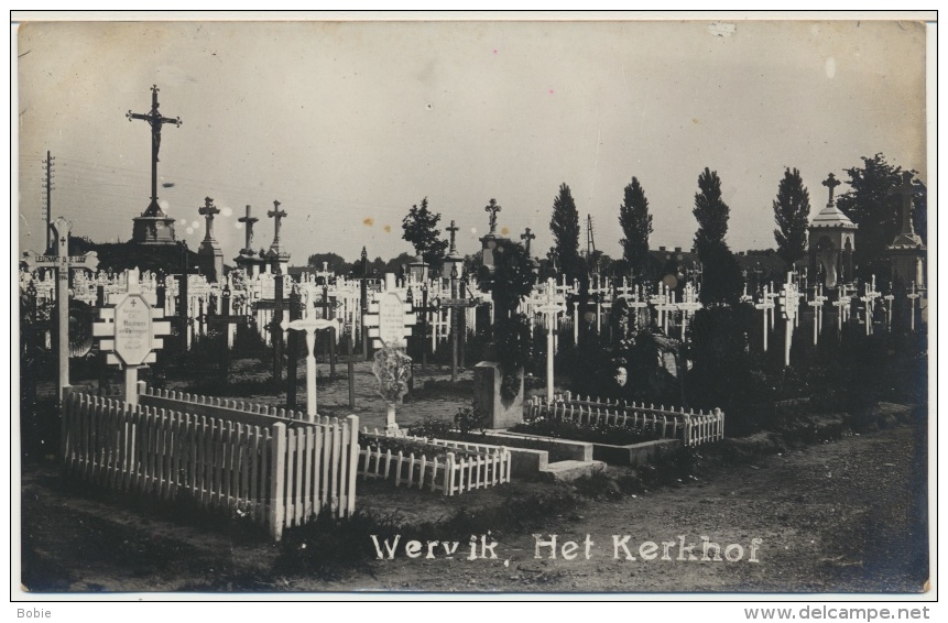 Wervik Belgique : Carte Photo Cimetière  Guerre 14/18 " Wervik Het Kerkhof " - Wervik