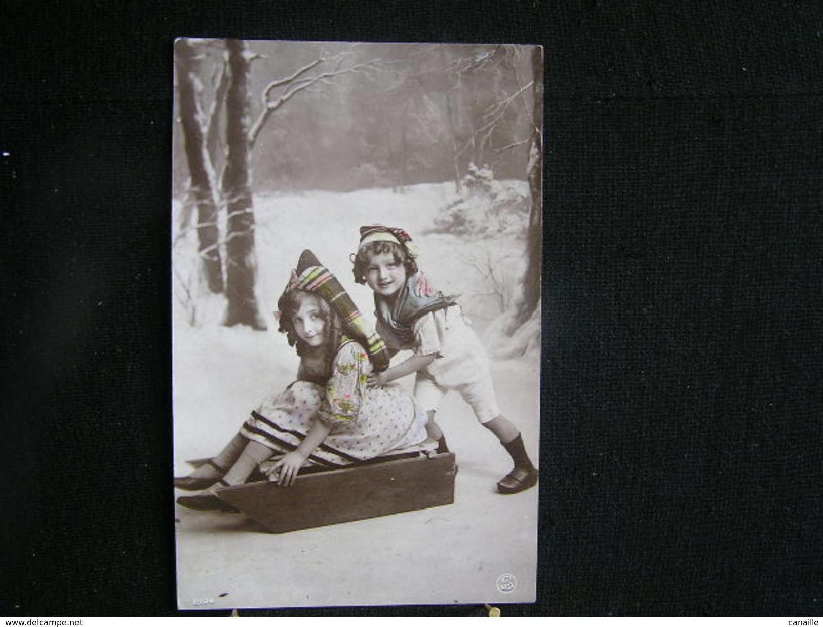 Co-200 / Liège > Welkenraedt , Couple D'enfants Sur Une Luge - Circulé A Herbesthal   1903 - Welkenraedt