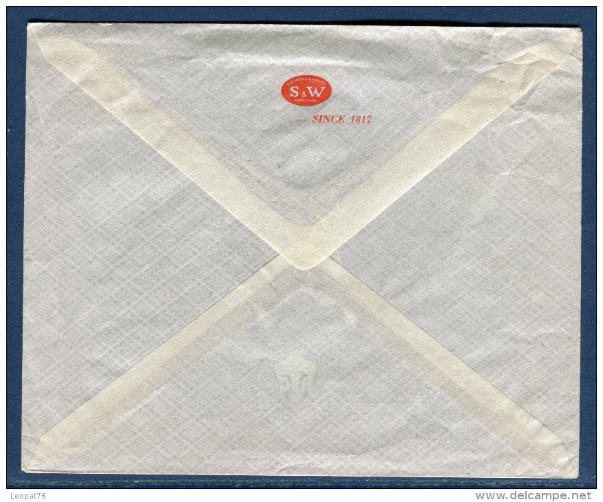 Danemark - Perforé  ( SW ) Sur Enveloppe Commerciale En 1951 Pour La France   2 Scans - Réf. S 20 - Cartas & Documentos