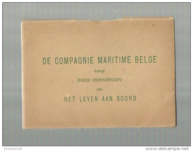 -*- Carnet De 12  Cartes Postale -""DE COMPAGNIE MARITIME BELGE--- HET LEVEN AAN BOORD. - Altri & Non Classificati