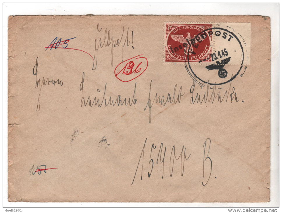 Feldpostbrief, Inselpost, Fälschung!! - Guerre 1939-45