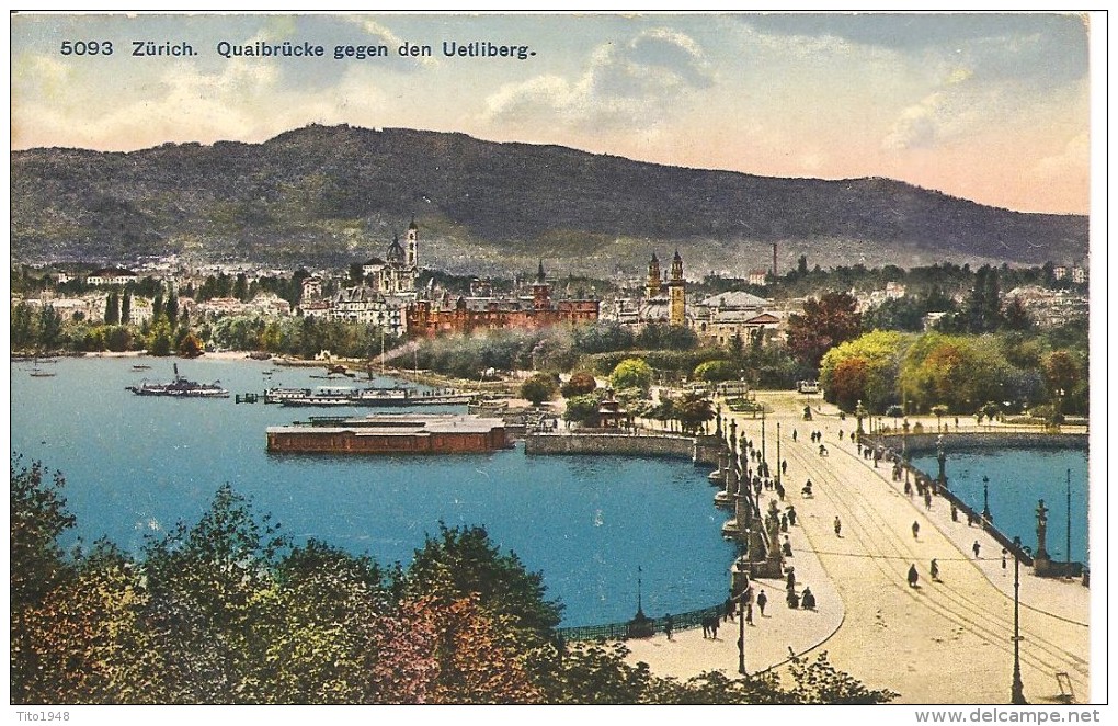 Schweiz, 1917, Zürich, Quaibrücke, Uetliberg, Nach Steffisburg, Siehe Scans! - Steffisburg