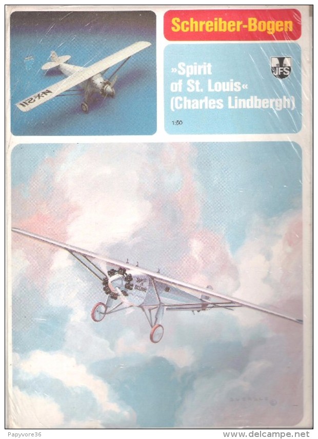 Maquette Avion " Spirit Of Saint-Louis" - Marque SCHREIBER-BOGEN ( JFS ) - Carton / Lasercut