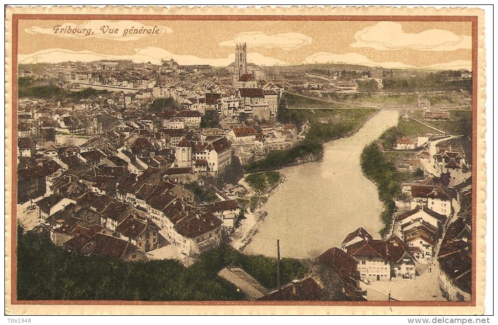 Schweiz, 1918, Fribourg, Vue General, Nach Steffisburg, Siehe Scans! - Steffisburg