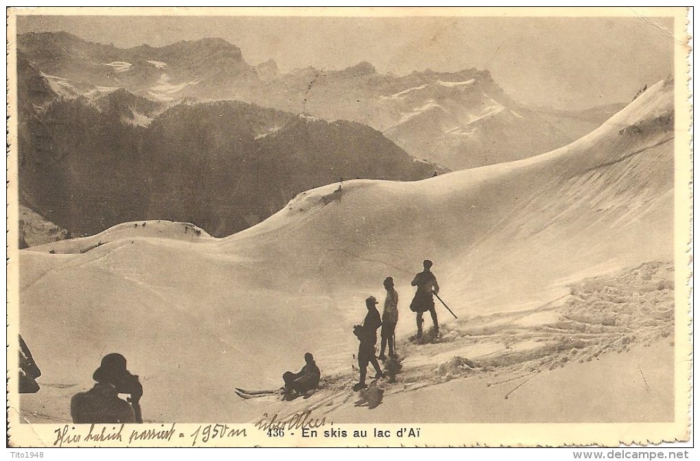 Schweiz, 1916, En Ski Au Lac D'Ai, Lausanne Nach Steffisburg, Siehe Scans! - Steffisburg