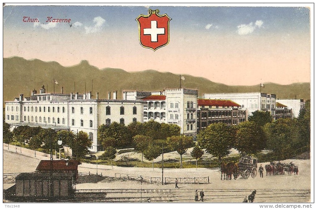 Schweiz, 1918, Thun Kaserne, Militärschulen, Nach Steffisburg, Siehe Scans! - Steffisburg