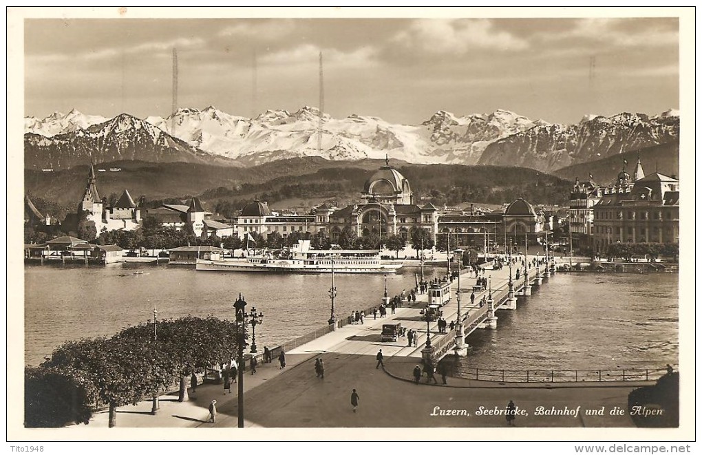 Schweiz, 1930, Luzern Seebrücke, Bahnhof, Alpen, Nach Steffisburg, Siehe Scans! - Steffisburg