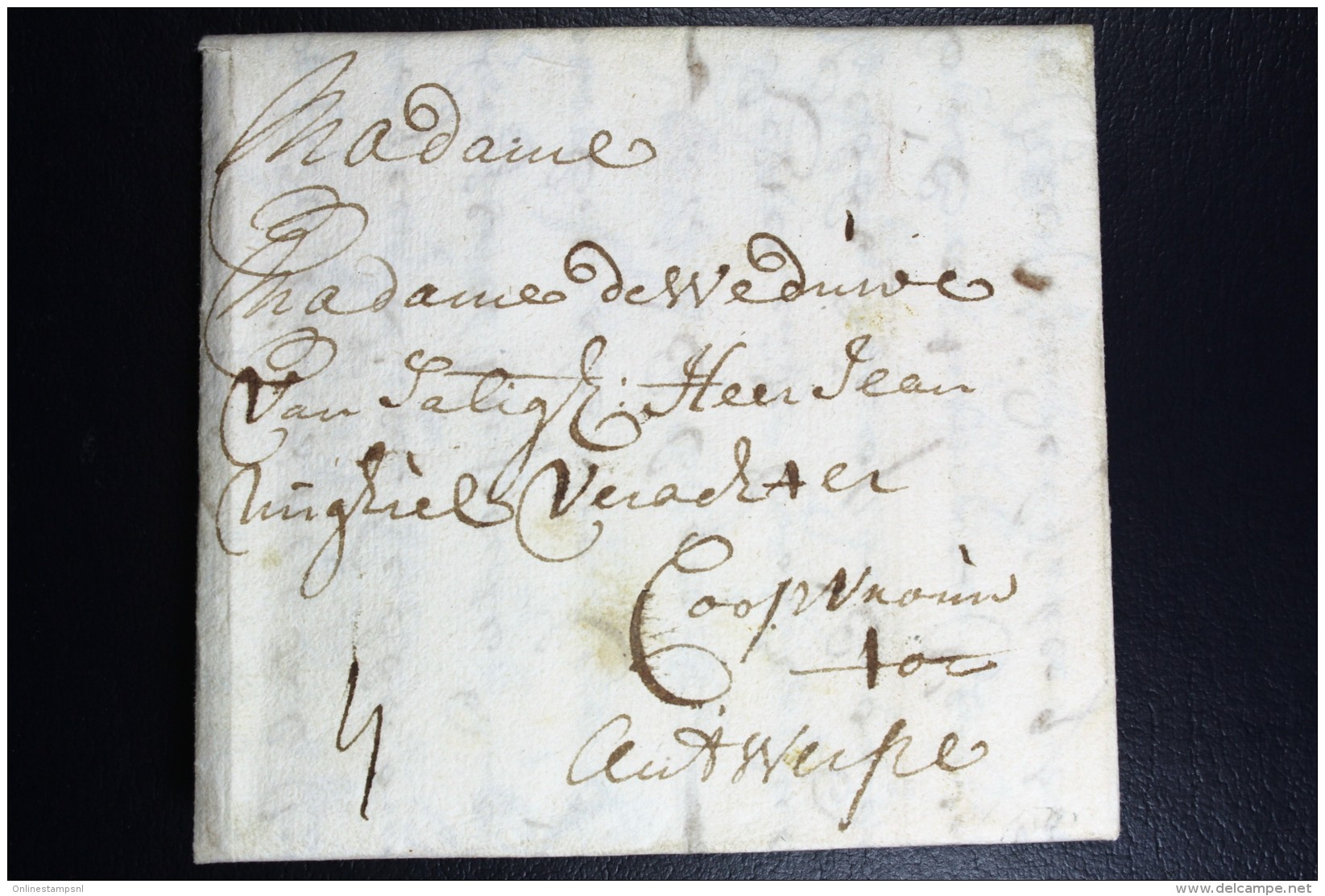 Complete Letter  1707  Haarlem To Antwerp - ...-1852 Voorlopers