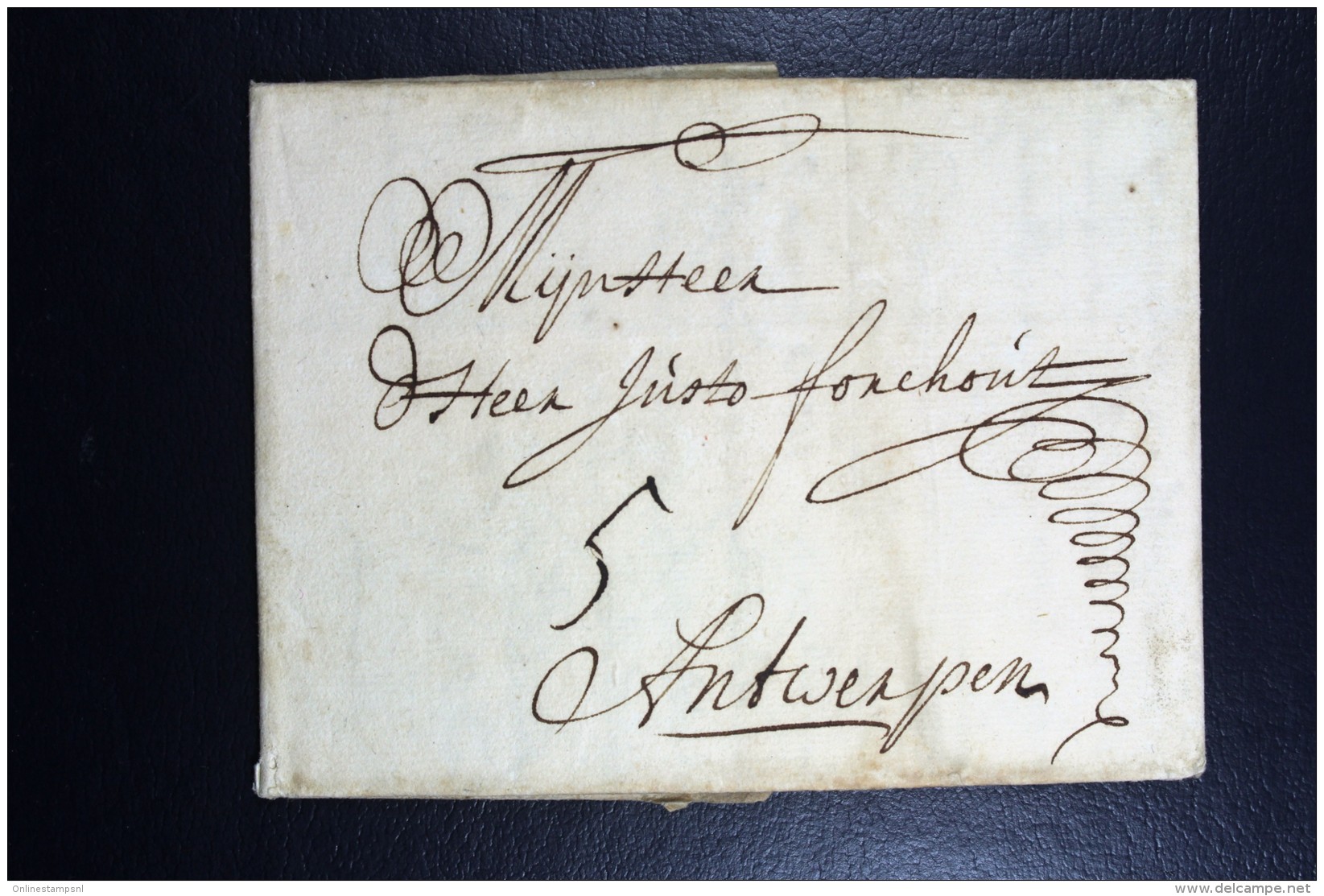 Complete Letter  1709 Amsterdam To Antwerp - ...-1852 Voorlopers