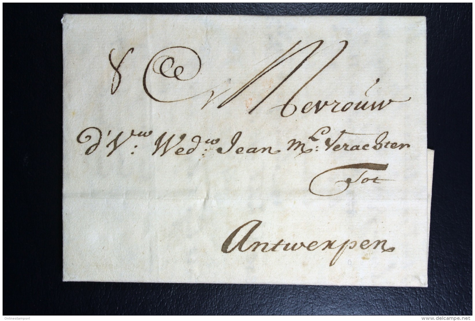 Complete Letter  1715 Amsterdam To Antwerp - ...-1852 Precursores
