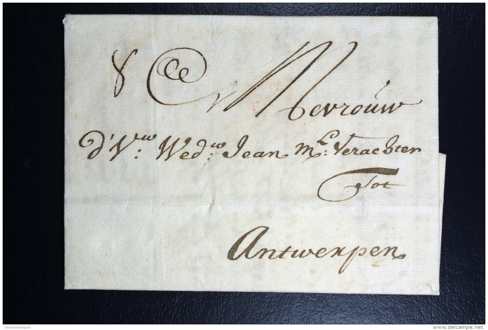 Complete Letter  1715 Amsterdam To Antwerp - ...-1852 Vorläufer