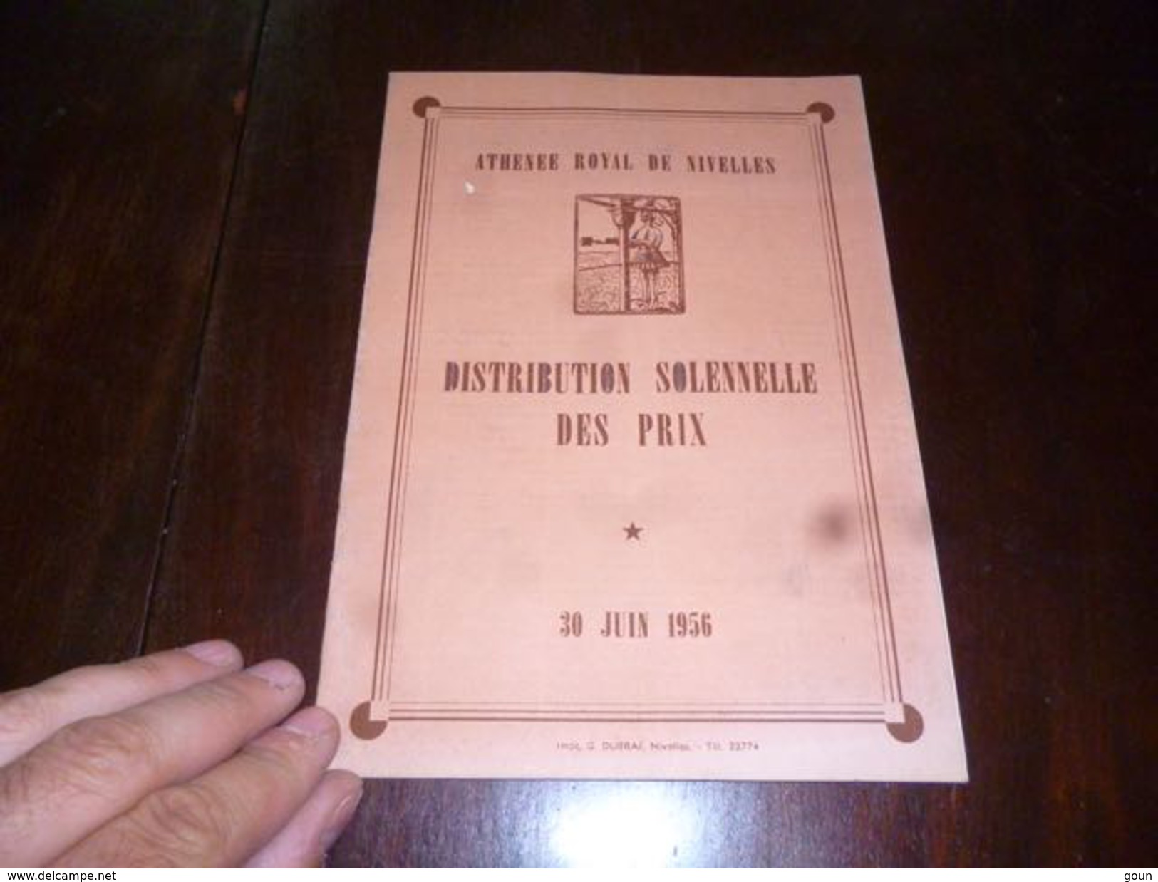 Athenee Royal De Nivelles - Distribution Solennelle Des Prix Année 1956 - Résultats Et Prix Divers Des élèves - 18 Ans Et Plus