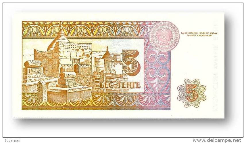 KAZAKHSTAN - 5 Tengé 1993 - Pick 9 - Unc. - Serie &#1040;&#1060; - Kurmangazi - Kazakhstan