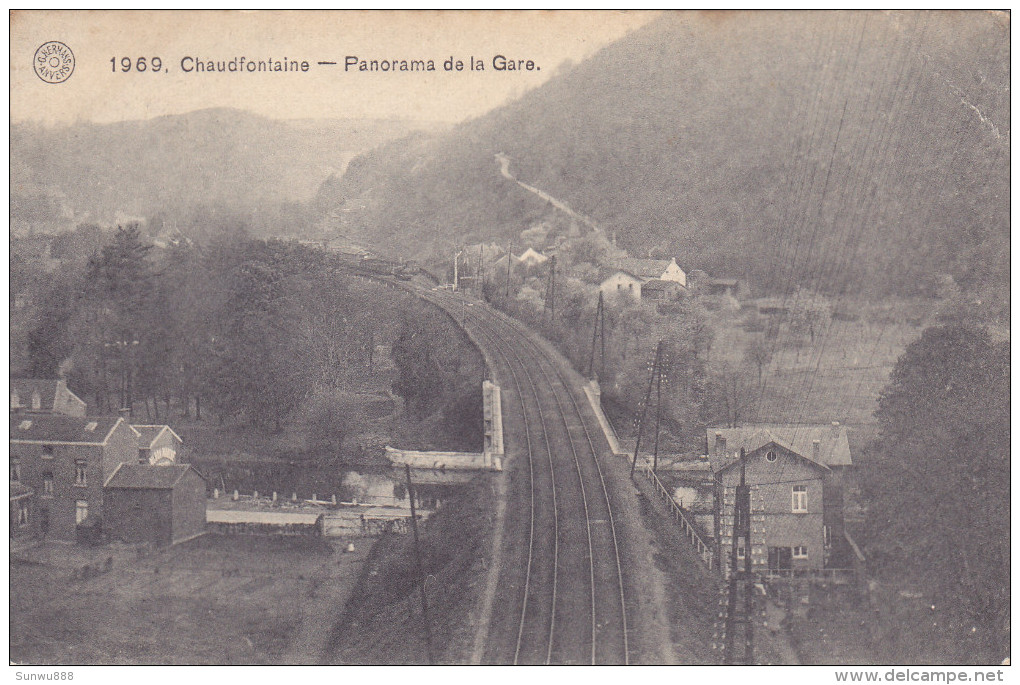 Chaudfontaine - Panorama De La Gare (Hermans, 1912 Pour Pharmacie De Montignies ) - Chaudfontaine