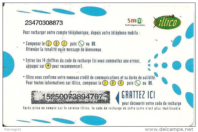 CARTE PREPAYEE-GSM-MADAGASCAR-75000FMG-ILLICO-ANTARIS-BLEUE-TBE - Madagaskar