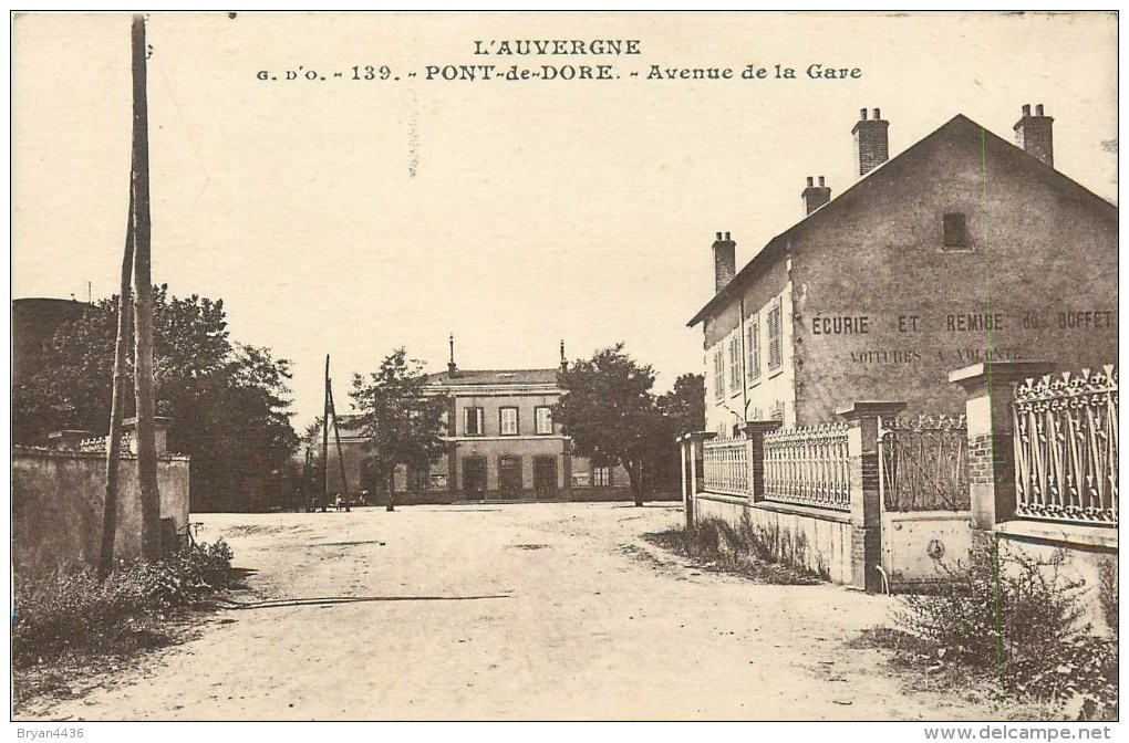 63 - PONT DE DORE - AVENUE DE LA GARE - VUE PEU COURANTE - Autres & Non Classés