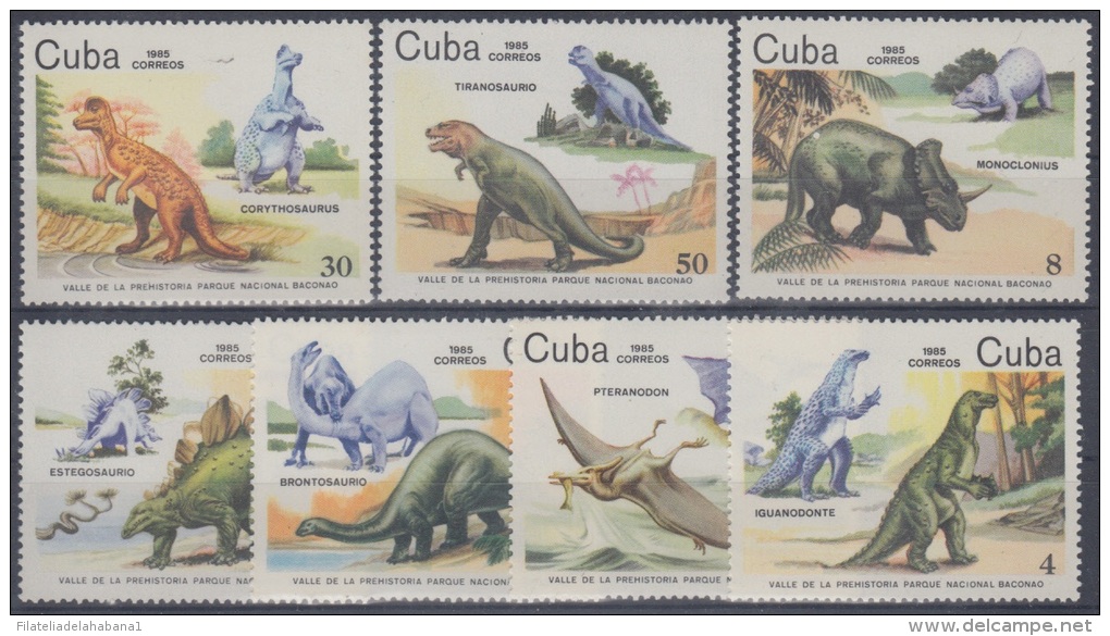 1985.20- * CUBA 1985. MNH. VALLE DE LA PREHISTORIA. PREHISTORY. DINOSAURIOS. DINOSAUR. - Neufs