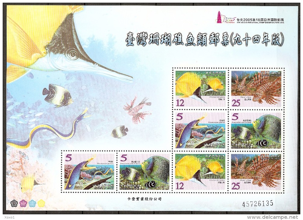 China Taiwan 2005 Fische Fishes  8v  MNH** - Nuevos