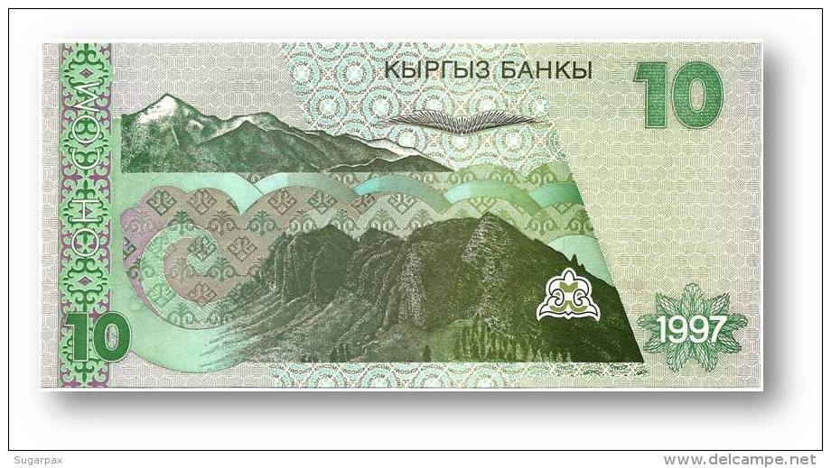 KYRGYZSTAN - 10 Som - 1997 - P 14 - UNC. - Série BB - Kassim - 2 Scans - Kirgizïe