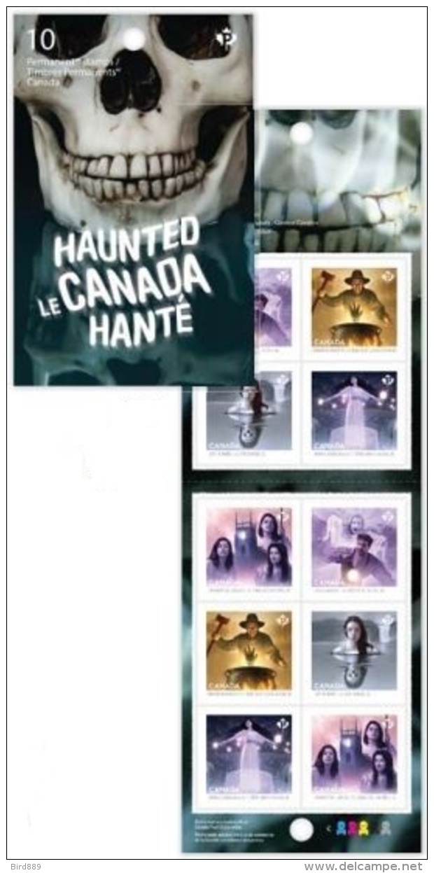 2016 Canada Haunted Canada Skull Lantern Phantom Axe Cauldron Full Booklet MNH - Ganze Markenheftchen