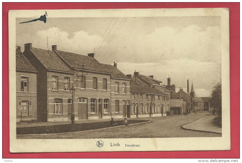 Lint - Dorpstraat ( 2 )  - 1933 ( Verso Zien ) - Lint