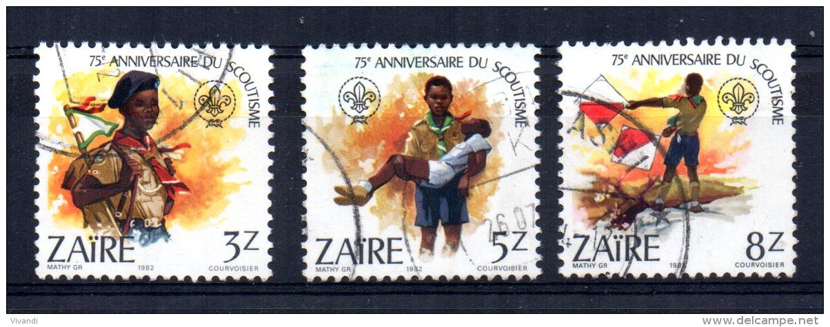 Zaire - 1982 -  75th Anniversary Of Boy Scout Movement (Part Set) - Used - Usados