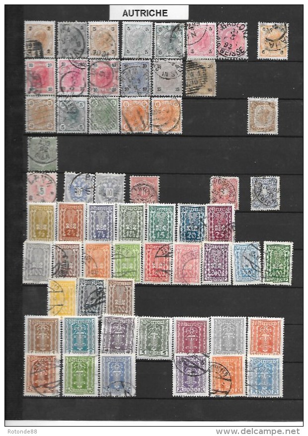 AUTRICHE. 520 Timbres Autriche, Toutes époques, Oblitérés (scan) - Sammlungen