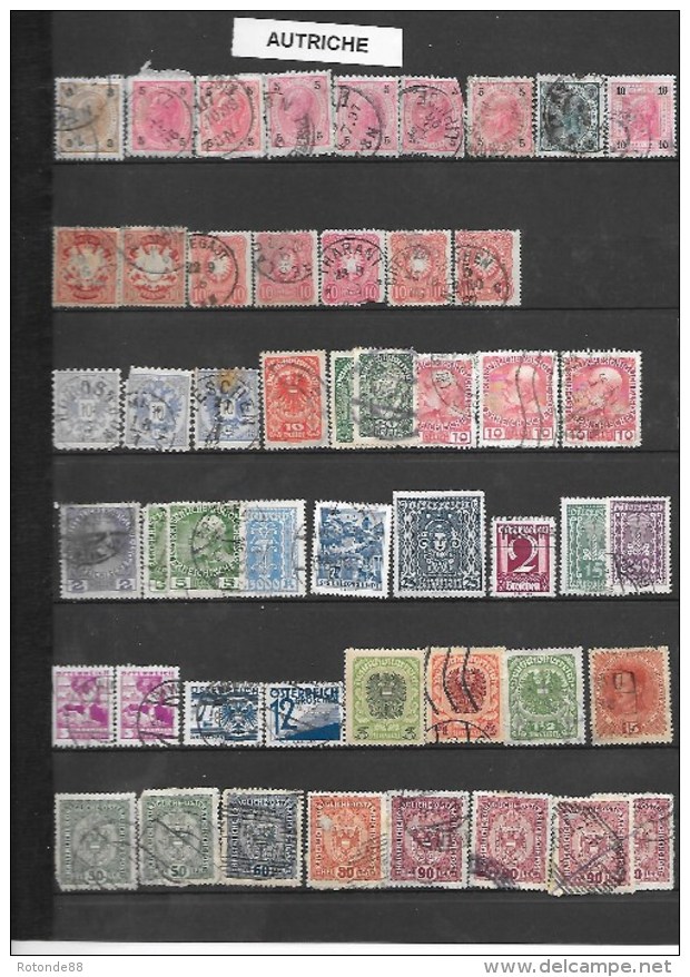 AUTRICHE. 520 Timbres Autriche, Toutes époques, Oblitérés (scan) - Sammlungen