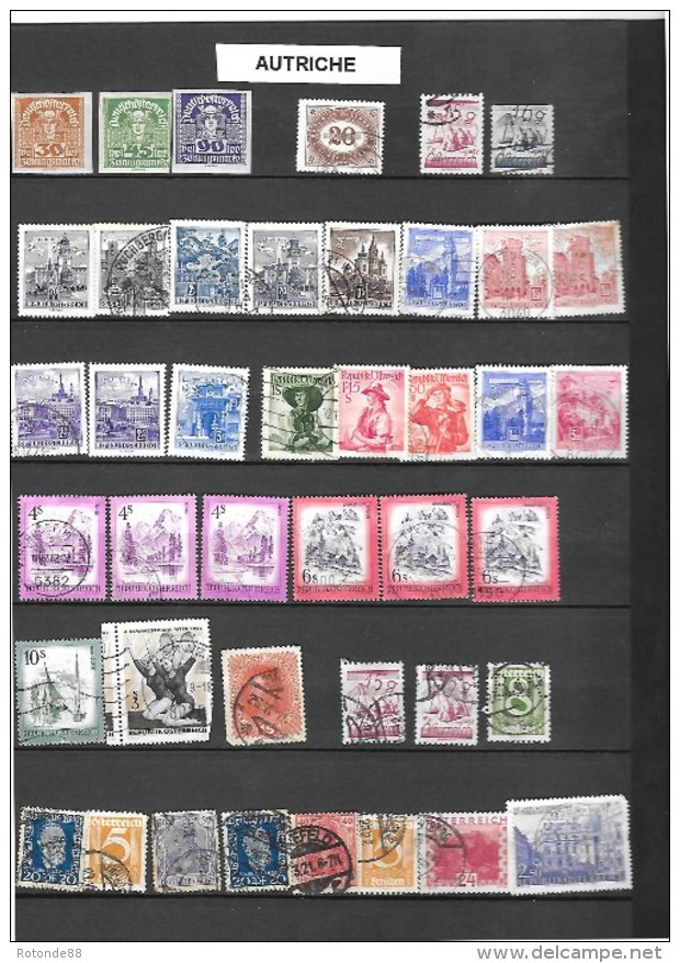 AUTRICHE. 520 timbres Autriche, toutes époques, oblitérés (scan)