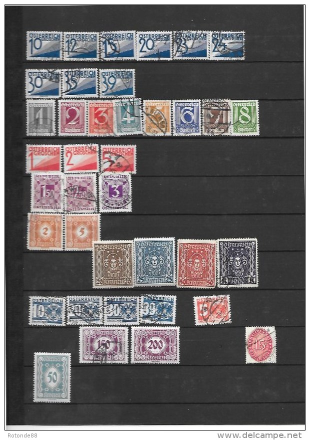 AUTRICHE. 520 timbres Autriche, toutes époques, oblitérés (scan)