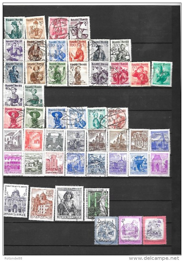 AUTRICHE. 520 timbres Autriche, toutes époques, oblitérés (scan)