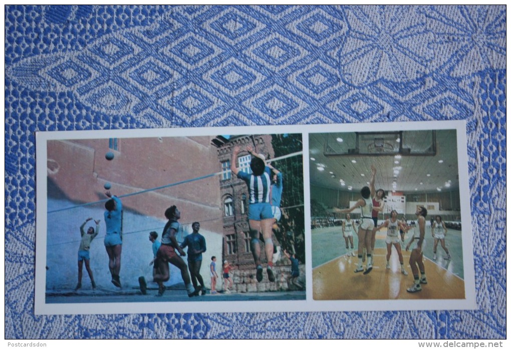 Sport. RUSSIA. BASKETBALL. VOLLEYBALL -  1978 Postcard - Basketball