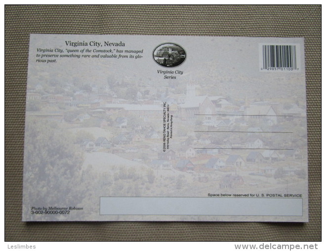Virginia City, "queen Of The Comstock," Has Managed To Preserve Something Rare And Valuable From Its Glorious Past. - Autres & Non Classés