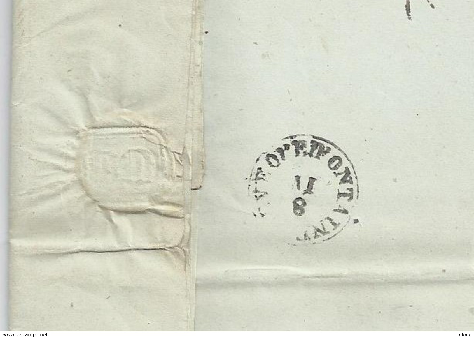 Belgique - LAC Précurseur - Cad CHARLEROY 7 SEPT 1843 (+ Cad FONTAINE L'EVEQUE Au Verso). - 1830-1849 (Belgica Independiente)