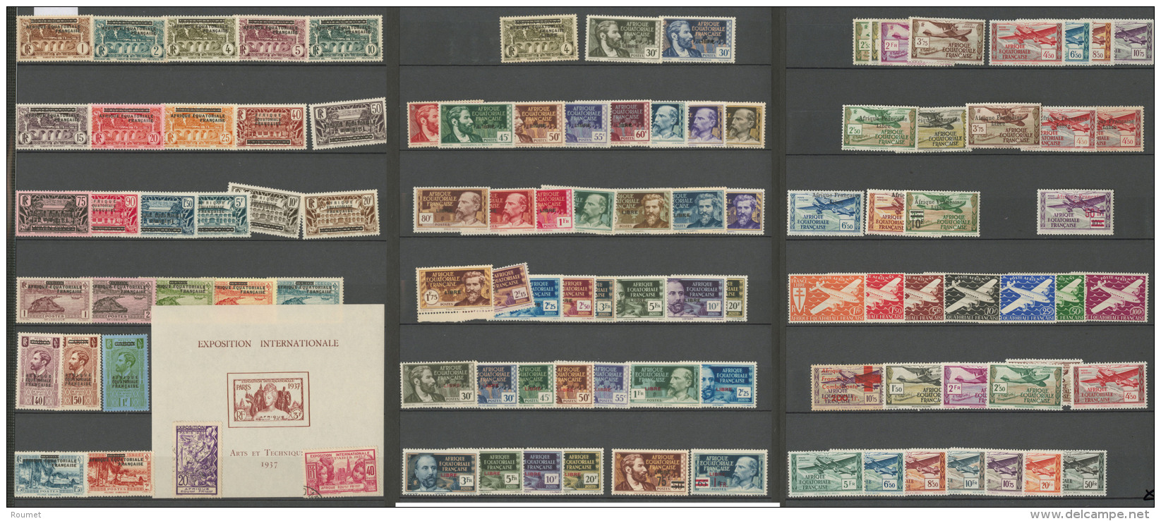 Collection. 1936-1958 (Poste, PA, BF, Taxe), Bonnes Et Moyennes Valeurs Et Séries Complètes, Des Ex **. - - Other & Unclassified