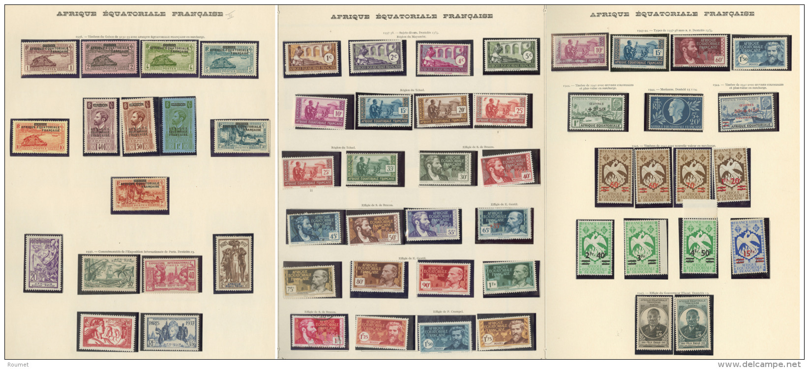 Collection. 1936-1958 (Poste, PA, Taxe), Quasiment Complète Dont Divers Doubles Obl. - TB - Other & Unclassified