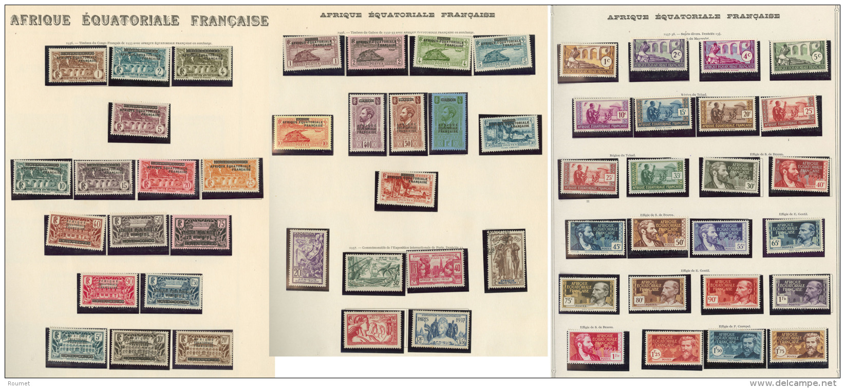 Collection. 1936-1956 (Poste, PA, Taxe), Assez Complètes, Des Ex En Double Obl. - Tb - Other & Unclassified
