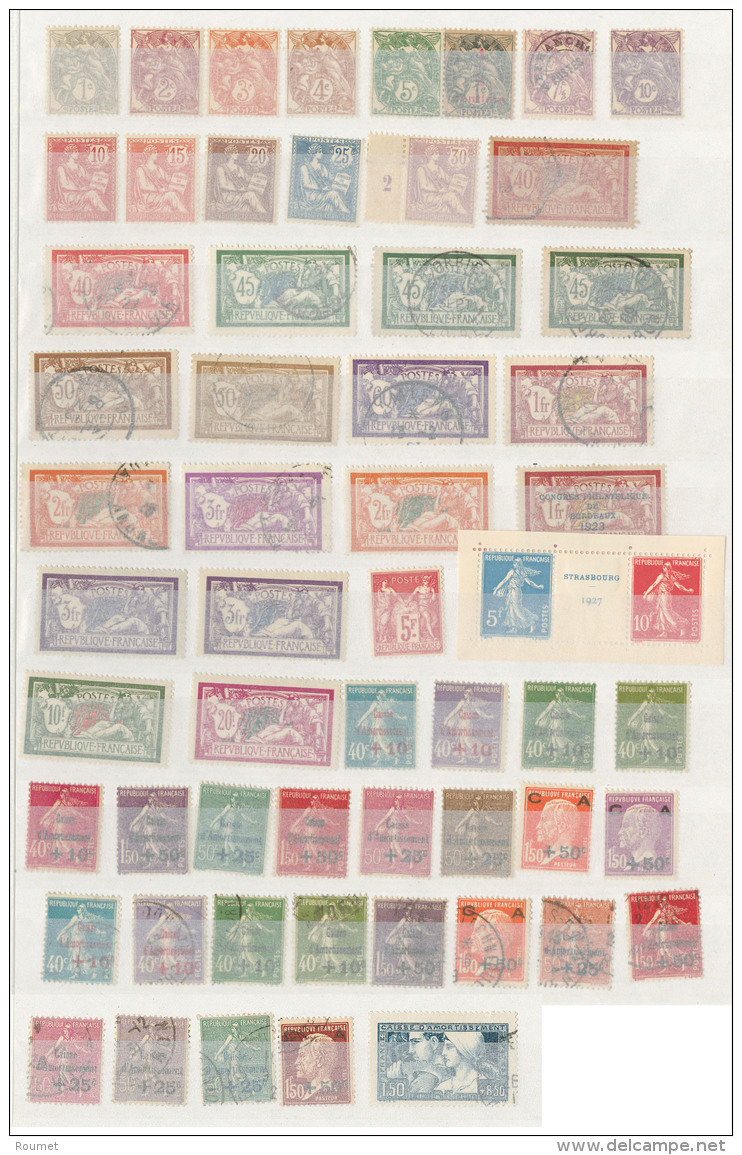 1900-1930 (Poste), Bonnes Et Moyennes Valeurs, Doubles Et Multiples, Qqs Ex ** Ou Obl. - TB, B Ou Pd - Collections