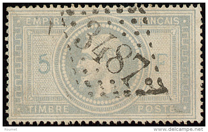 "5" Et "F" En Bleu. No 33c, Obl Gc 3487. - TB. - R - 1863-1870 Napoleon III With Laurels