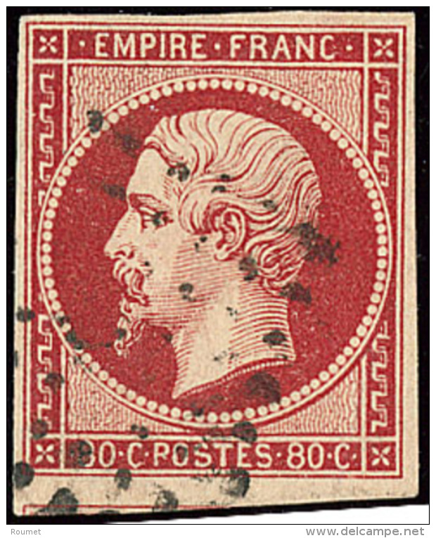 Vermillonné Foncé. No 17Ag, Un Voisin, Belle Nuance. - TB. - R - 1853-1860 Napoleon III