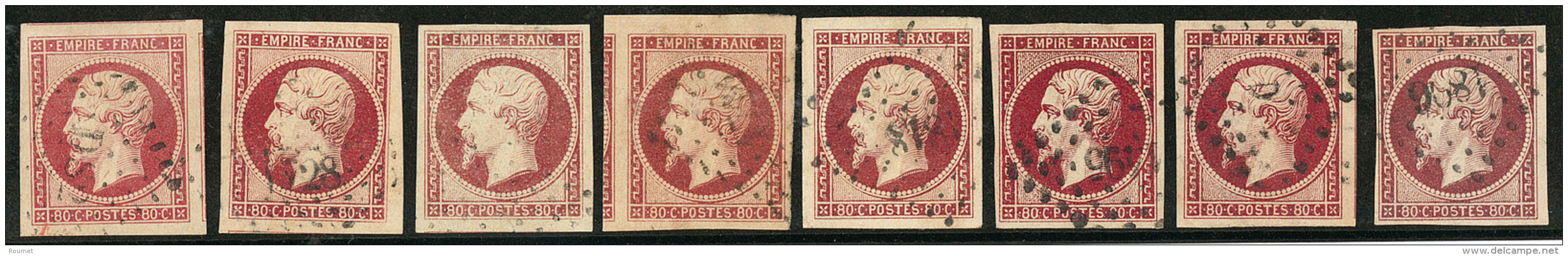 No 17A, Nuances Diverses, Tous états Mais TB D'aspect - 1853-1860 Napoleon III