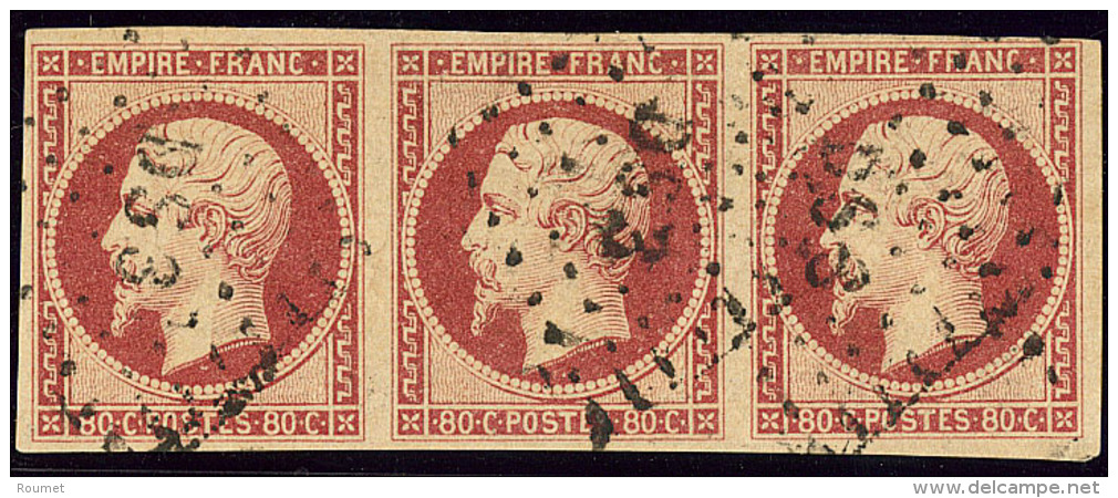 No 17A, Bande De Trois Obl "DS 3". - TB - 1853-1860 Napoleon III